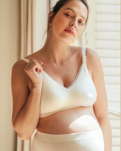 CACHE COEUR - ORGANIC - Brassière grossesse et allaitement - Naturel