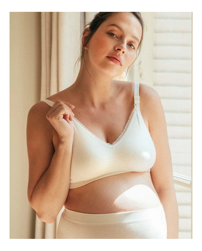 CACHE COEUR - ORGANIC - Brassière grossesse et allaitement - Naturel