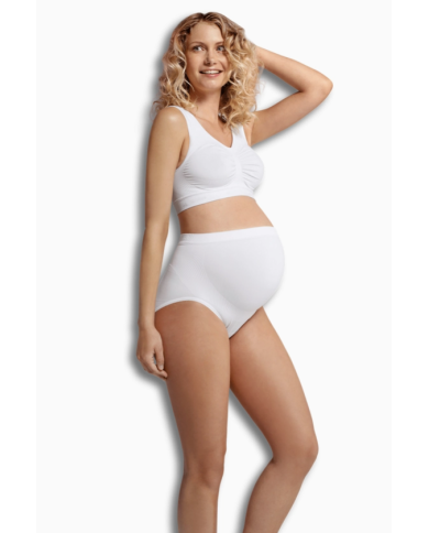 CARRIWELL - Culotte de grossesse sans coutures - Blanche
