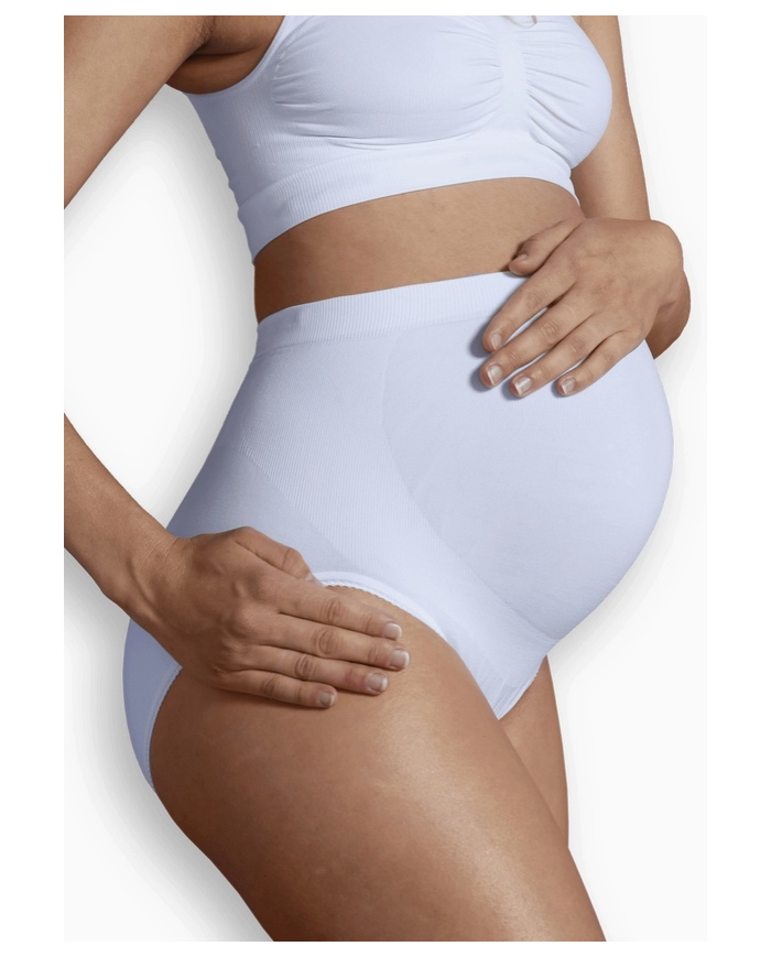 CARRIWELL - Culotte de grossesse sans coutures - Blanche