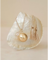 ILADO - Bola de grossesse - Lithothérapie Quartz Rose - Sur Cordon