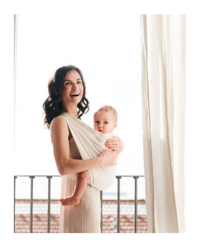 STUDIO ROMEO - Porte-bébé sans noeud  DUO - Rayures Nude