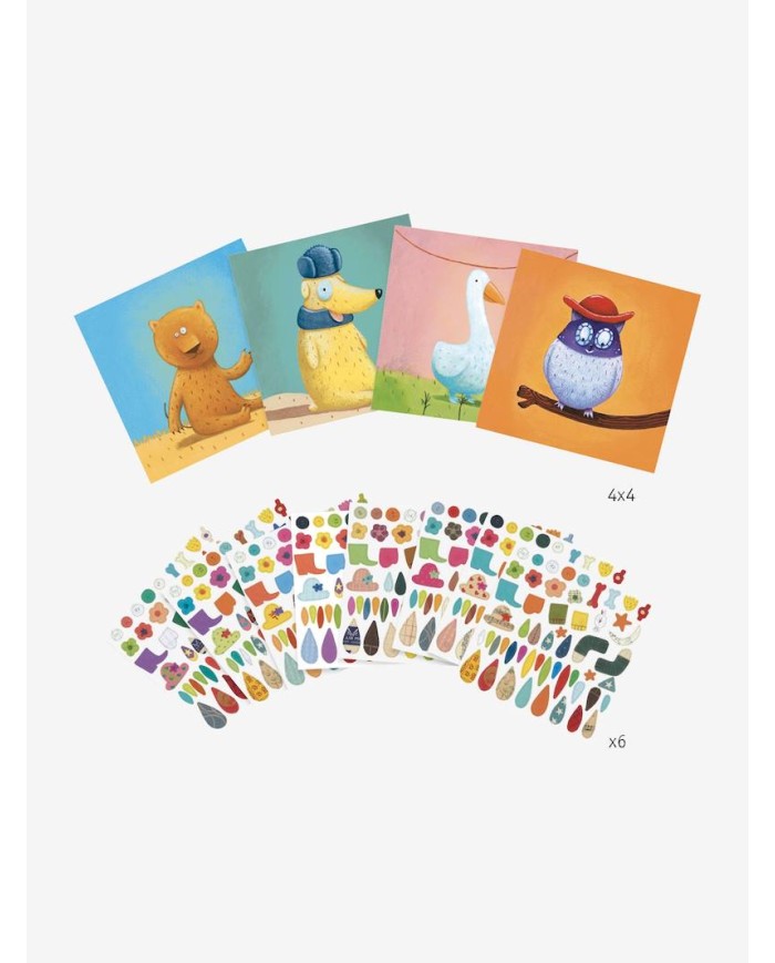 DJECO - Créer avec des stickers - Animaux