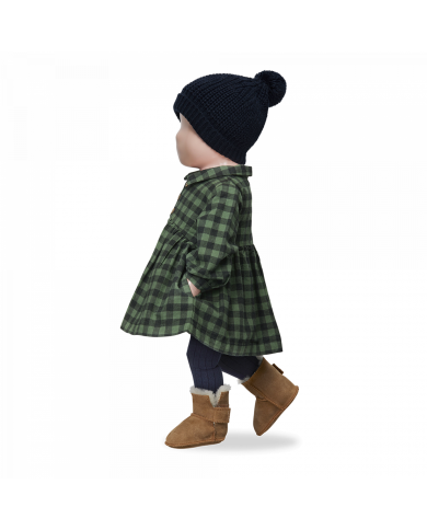 +1 IN THE FAMILY - Robe - WENDY - Damier vert et noir