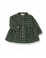 +1 IN THE FAMILY - Robe - WENDY - Damier vert et noir