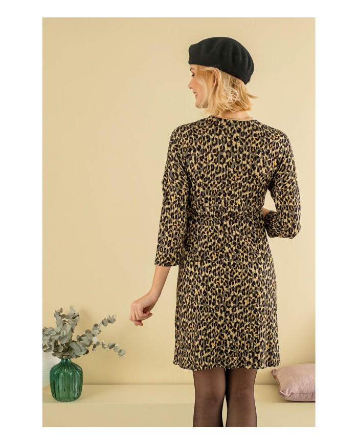 Balloon - Robe de grossesse kimono imprimé leopard