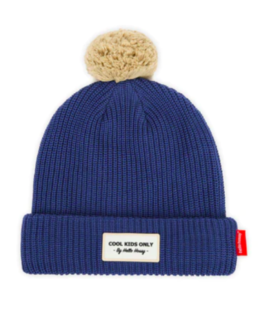 HELLO HOSSY - Bonnet à pompon Cool Kids Only -  Night blue HELLO HOSSY - Bonnet à pompon Cool Kids Only -  Night blue