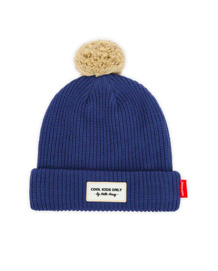 HELLO HOSSY - Bonnet à pompon Cool Kids Only -  Night blue
